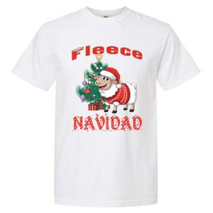 Fleece Navidad Festive Christmas Fun With A Woolly Twist Garment-Dyed Heavyweight T-Shirt