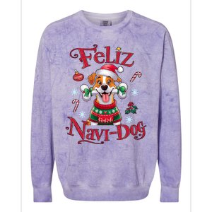 Feliz Navidog: Festive Holiday Dog Lover Colorblast Crewneck Sweatshirt