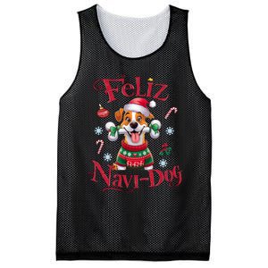 Feliz Navidog: Festive Holiday Dog Lover Mesh Reversible Basketball Jersey Tank