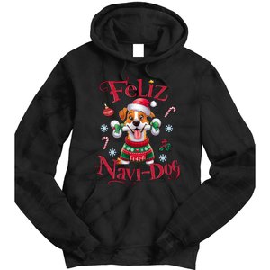 Feliz Navidog: Festive Holiday Dog Lover Tie Dye Hoodie