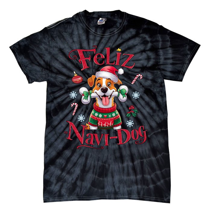 Feliz Navidog: Festive Holiday Dog Lover Tie-Dye T-Shirt