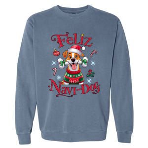 Feliz Navidog: Festive Holiday Dog Lover Garment-Dyed Sweatshirt