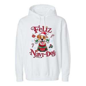 Feliz Navidog: Festive Holiday Dog Lover Garment-Dyed Fleece Hoodie