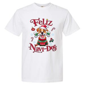 Feliz Navidog: Festive Holiday Dog Lover Garment-Dyed Heavyweight T-Shirt