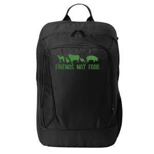 Friends Not Food Veggie Vegetarian Vegan Love Animals Meme Cool Gift City Backpack