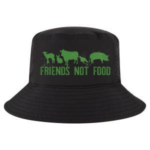 Friends Not Food Veggie Vegetarian Vegan Love Animals Meme Gift Cool Comfort Performance Bucket Hat