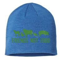 Friends Not Food Veggie Vegetarian Vegan Love Animals Meme Gift Sustainable Beanie