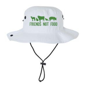 Friends Not Food Veggie Vegetarian Vegan Love Animals Meme Gift Legacy Cool Fit Booney Bucket Hat