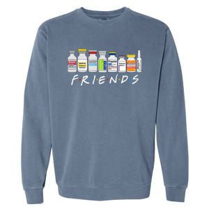 Funny Nurse Friends Icu Propofol Crna Icu Critical Care Gift Garment-Dyed Sweatshirt