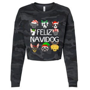 Feliz Navidog Feliz Navidad Christmas For Dog Lovers Cropped Pullover Crew