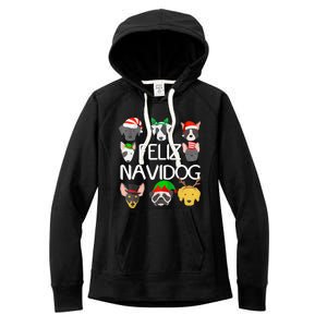 Feliz Navidog Feliz Navidad Christmas For Dog Lovers Women's Fleece Hoodie