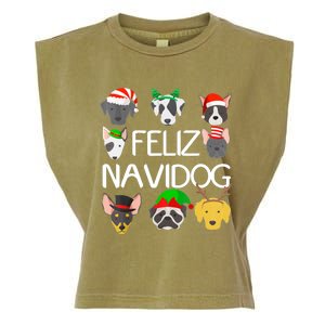 Feliz Navidog Feliz Navidad Christmas For Dog Lovers Garment-Dyed Women's Muscle Tee