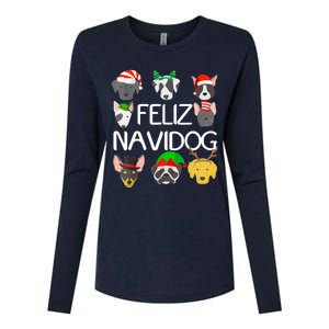 Feliz Navidog Feliz Navidad Christmas For Dog Lovers Womens Cotton Relaxed Long Sleeve T-Shirt