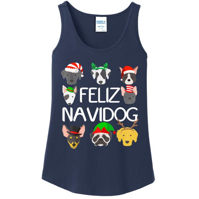 Feliz Navidog Feliz Navidad Christmas For Dog Lovers Ladies Essential Tank