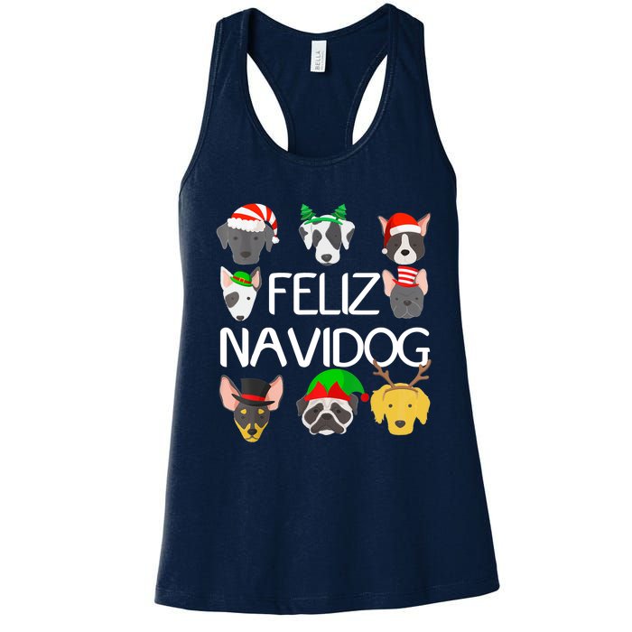 Feliz Navidog Feliz Navidad Christmas For Dog Lovers Women's Racerback Tank