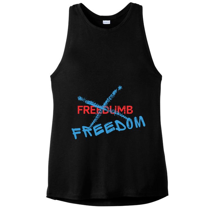 Freedom Not Freedumb Ladies PosiCharge Tri-Blend Wicking Tank