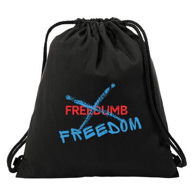 Freedom Not Freedumb Drawstring Bag