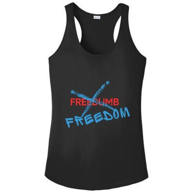 Freedom Not Freedumb Ladies PosiCharge Competitor Racerback Tank