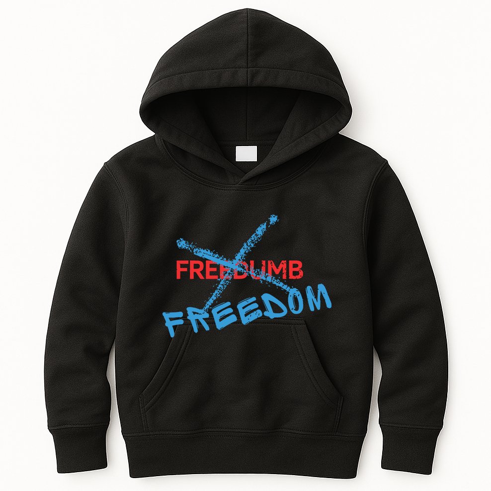 Freedom Not Freedumb Kids Hoodie
