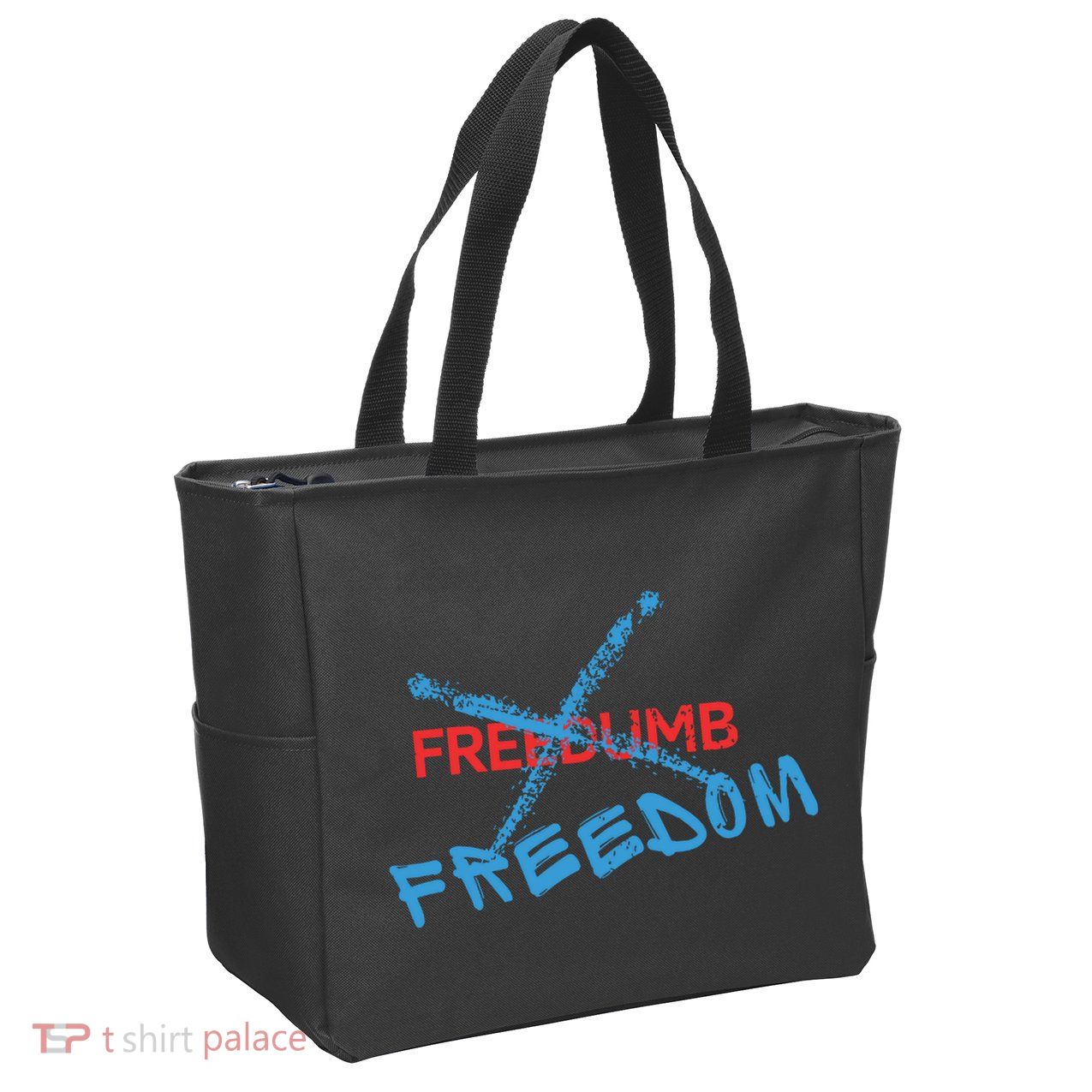 Freedom Not Freedumb Zip Tote Bag
