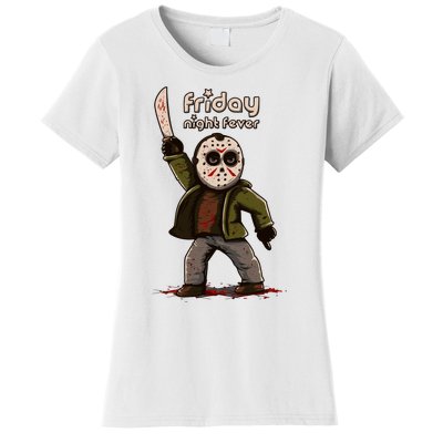 Friday Night Fever Horror Character Halloween Jason Women's T-Shirt