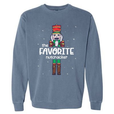 Favorite Nutcracker Family Matching Funny Pajama Garment-Dyed Sweatshirt