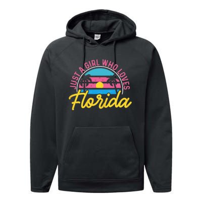 Floridian Native Florida Just A Who Loves Florida Performance Fleece Hoodie