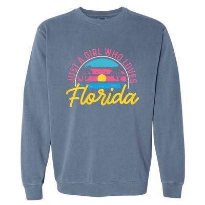 Floridian Native Florida Just A Who Loves Florida Garment-Dyed Sweatshirt