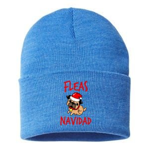 Fleas Navidad Funny Pug Christmas Gift Funny Gift Sustainable Knit Beanie