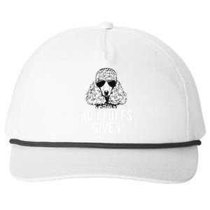 Funny No Fluffs Given Poodle Dog Mom Dad Snapback Five-Panel Rope Hat