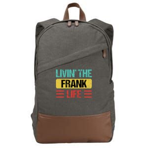 Frank Name Cotton Canvas Backpack