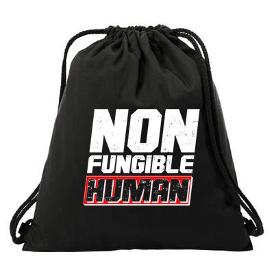 Funny Non Fungible Human NFT Drawstring Bag