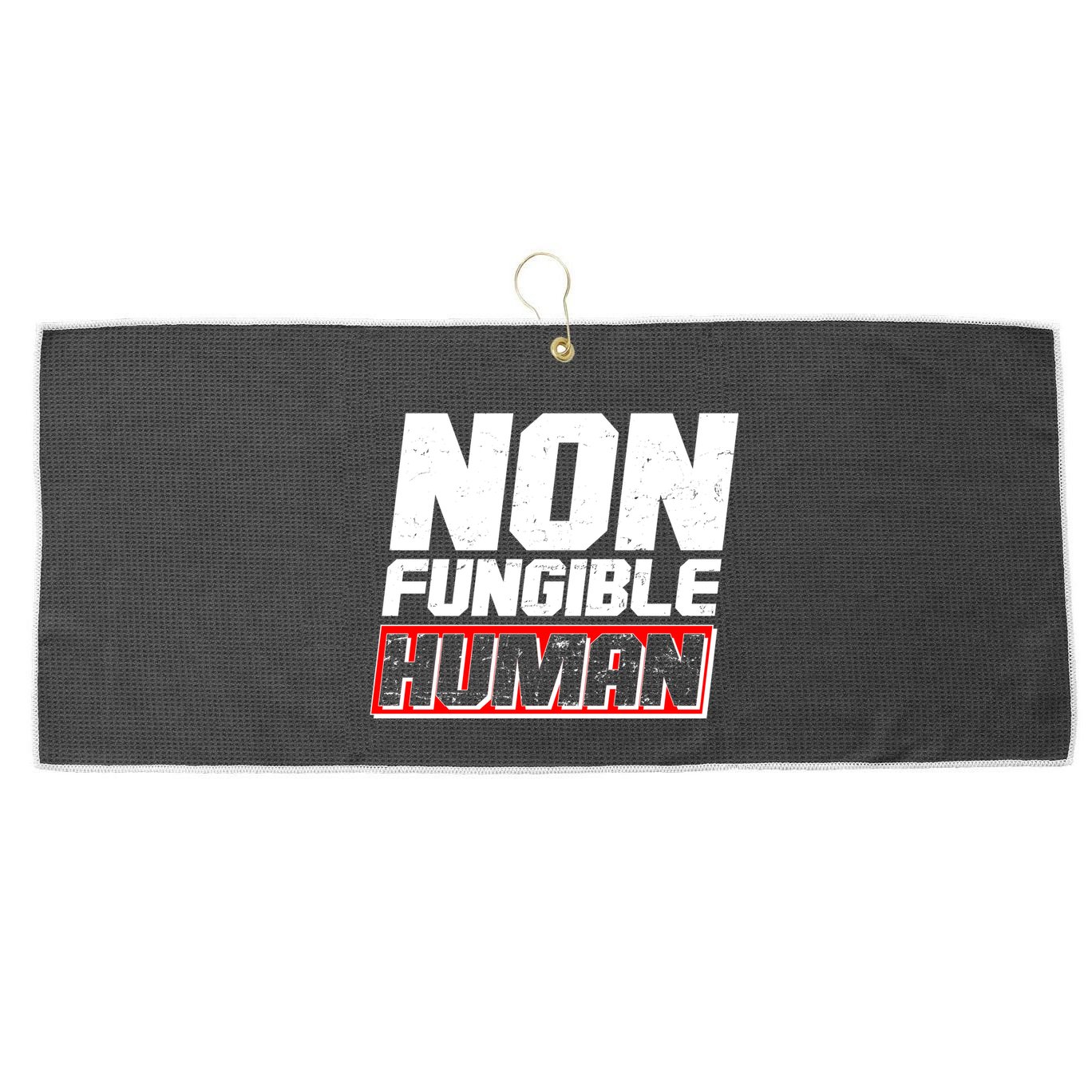 Funny Non Fungible Human NFT Large Microfiber Waffle Golf Towel