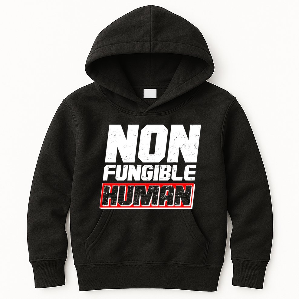 Funny Non Fungible Human NFT Kids Hoodie