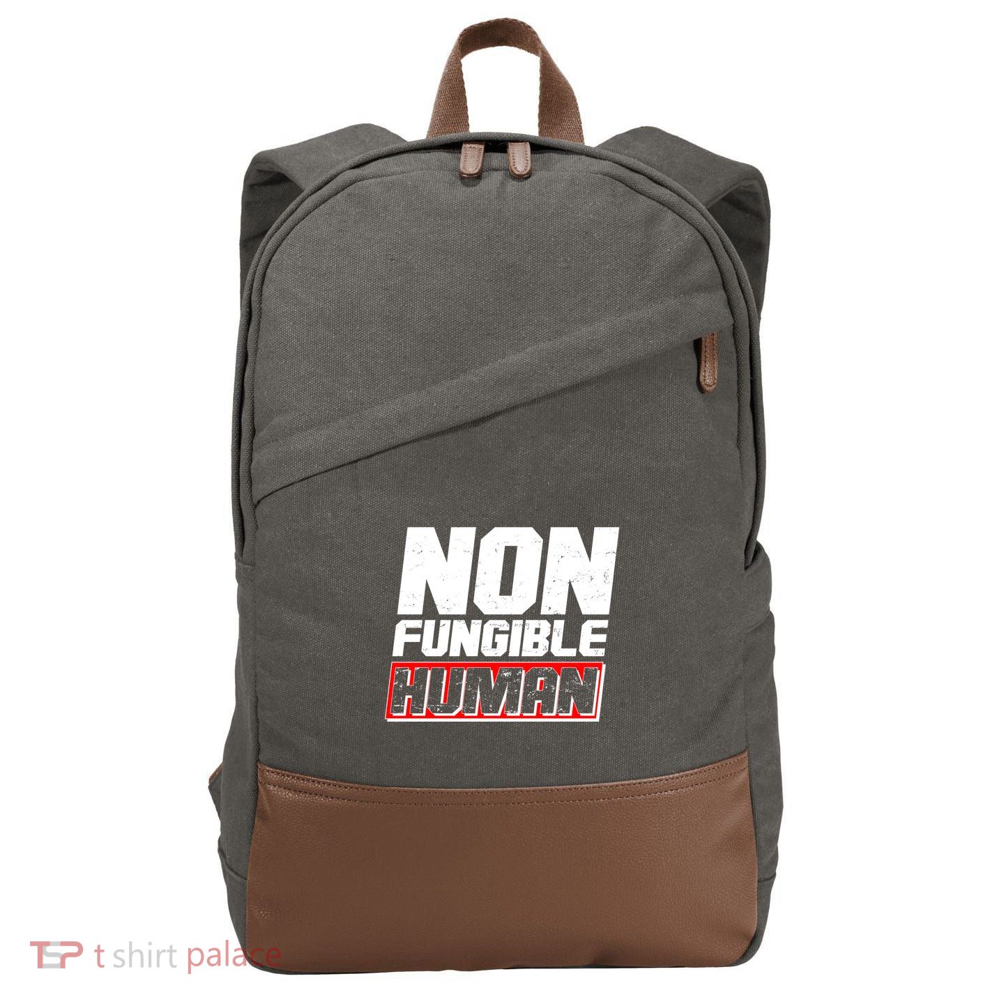 Funny Non Fungible Human NFT Cotton Canvas Backpack