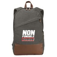 Funny Non Fungible Human NFT Cotton Canvas Backpack