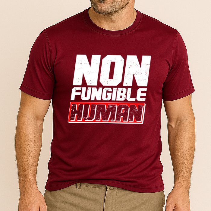 Funny Non Fungible Human NFT Cooling Performance Crew T-Shirt