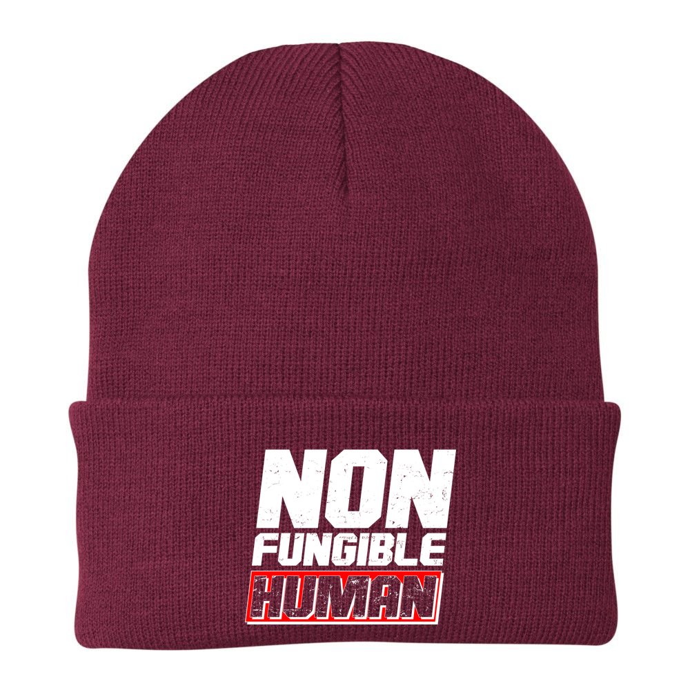 Funny Non Fungible Human NFT Beanie