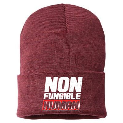 Funny Non Fungible Human NFT Sustainable Knit Beanie