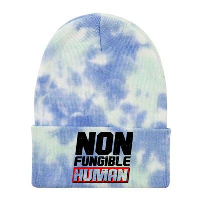 Funny Non Fungible Human NFT Tie Dye 12in Knit Beanie