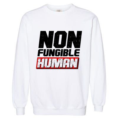 Funny Non Fungible Human NFT Garment-Dyed Sweatshirt