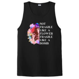 Funny Not Fragile Like A Flower Fragile Like A Bomb Gift PosiCharge Competitor Tank