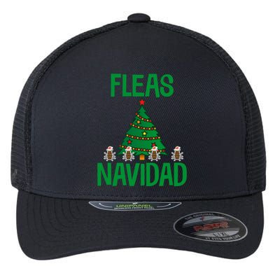 Fleas Navidad Funny Flea Santa Hat Xmas Tree Holiday Humor Flexfit Unipanel Trucker Cap