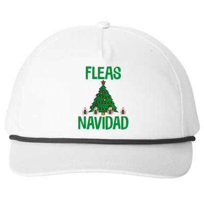 Fleas Navidad Funny Flea Santa Hat Xmas Tree Holiday Humor Snapback Five-Panel Rope Hat