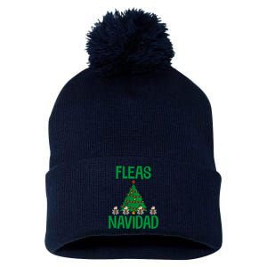 Fleas Navidad Funny Flea Santa Hat Xmas Tree Holiday Humor Pom Pom 12in Knit Beanie