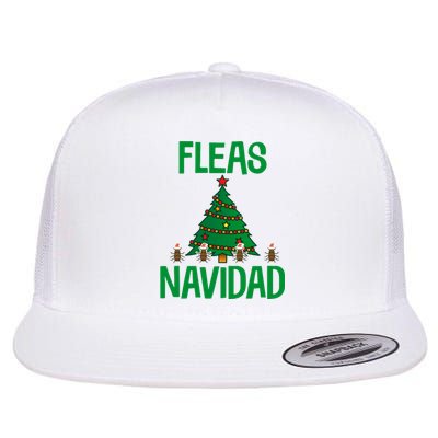 Fleas Navidad Funny Flea Santa Hat Xmas Tree Holiday Humor Flat Bill Trucker Hat