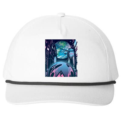 Futuristic Neon Future Snapback Five-Panel Rope Hat