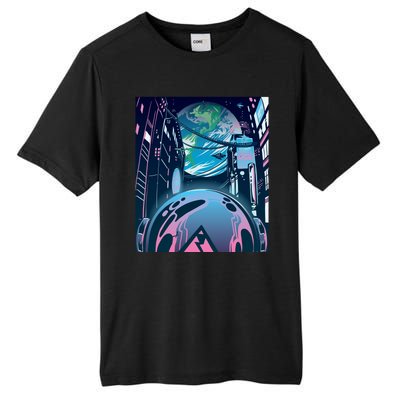 Futuristic Neon Future Tall Fusion ChromaSoft Performance T-Shirt