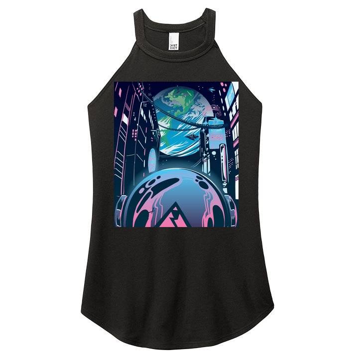 Futuristic Neon Future Women's Perfect Tri Rocker Tank