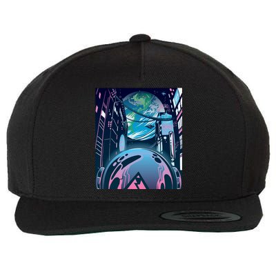 Futuristic Neon Future Wool Snapback Cap